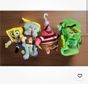 SpongeBob SquarePants Glow Pals Plush Set All 4 Characters 2025 Movie